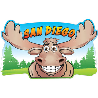 San Diego   Smiling Moose Sticker