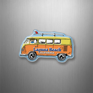 Laguna Beach Bus Side View 3D Magnet