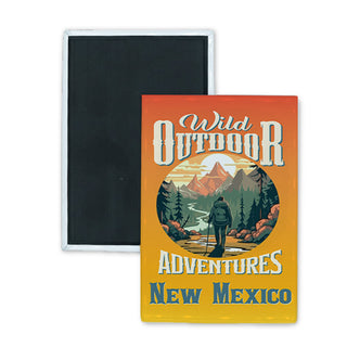 New Mexico   Wild Outdoors Adventures Rectangle Badge Magnet