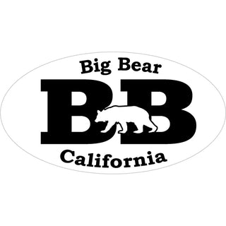 Big Bear  CA Euro w White Bear BB Sticker