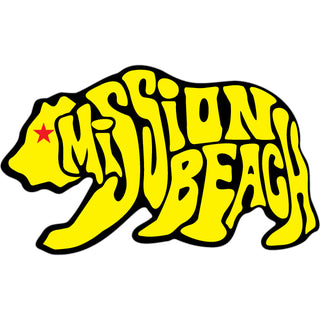 OK4 Mission Beach Yellow Bear Sticker