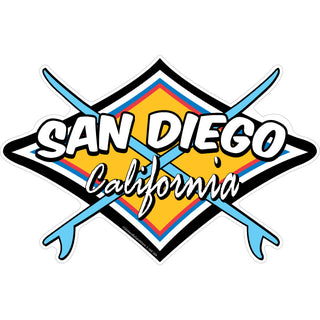 San Diego Diamond Crossing Surfboards Sticker
