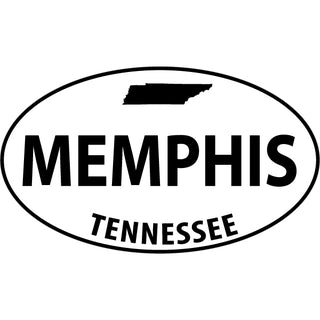 MEMPHIS Euro Oval Sticker