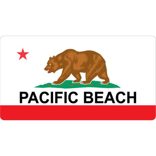 OK4 Pacific Beach California Flag (00680) Sticker