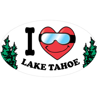 Lake Tahoe   I Heart Goggles Sticker