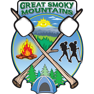 OK4 Great Smoky Mountains CROSSED MARSHMELLO STICKS Sticker