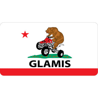 OK4 Glamis California Republic Flag Sticker