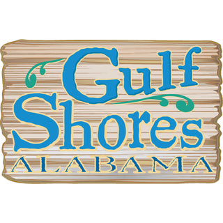 Gulf Shores whitewashed sign Sticker
