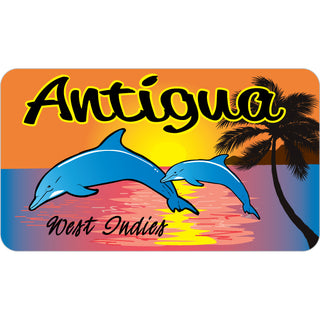 Antigua Sunset Dolphins Sticker