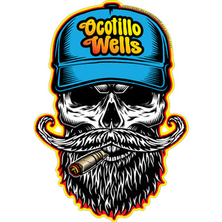 Ocotillo Wells   Keep on Truckin Skull Sticker