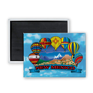 New Mexico   Hot Air Balloons Rectangle Badge Magnet