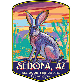 Sedona  AZ   Desert Hare Rabbit Sticker