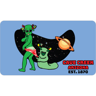 Cave Creek  Arizona est. 1870   Alien Child Sticker