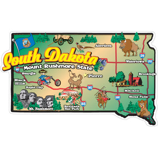 South Dakota Map Sticker