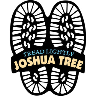 Joshua Tree Tread Lightly Boot Prints Sticker