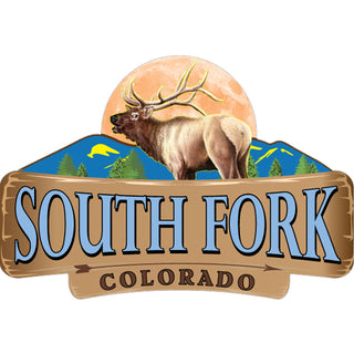 OK4 South Fork Colorado Elk on Wood Sign Sticker