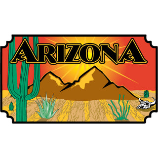 Arizona   Cactus Mountains Sticker
