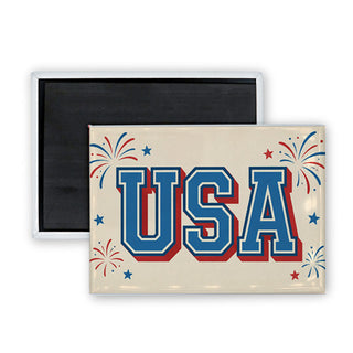 USA Letters   USA Letters Rectangle Badge Magnet