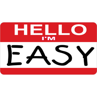 Novelty   Hello Im Easy Sticker