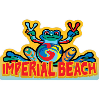 Imperial Beach   Peace Frog Sticker