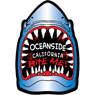 Oceanside  California   Bite Me Shark Sticker