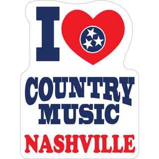 Nashville I Heart Country Music mini Sticker