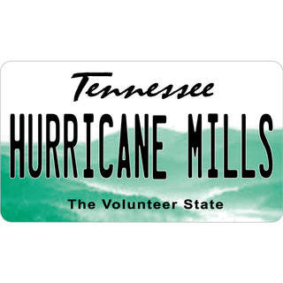 Hurricane Mills   Tennessee License Plate Sticker