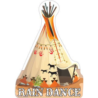 OK4 Rain Dance Long Beach Tee Pee Diecut Vert (0483 00065 01) Sticker