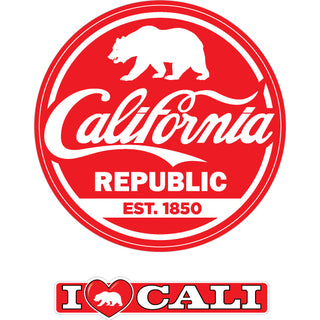 California   Red Republic Sticker