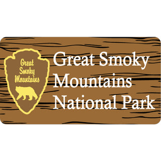 OK4 Great Smoky Mountains Arrowhead on Wood Sign (0105 01131 14) Sticker