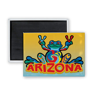 Arizona Peace Frog (00134) Rectangle Badge Magnet