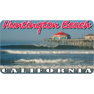 Huntington Beach  CA   Daytime Pier Photo Sticker