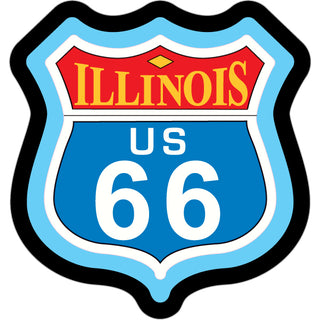 OK4 Illinois Route 66 color shield Sticker