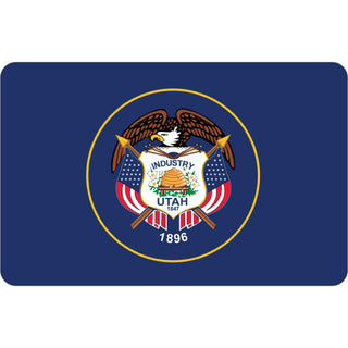 UTAH FLAG RECTANGLE   Utah Flag Rectangle Sticker
