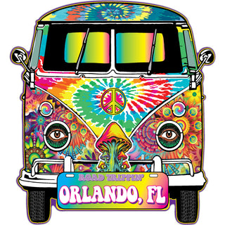 OK4 Orlando  FL Road Trippin' Tie Dye Van Sticker