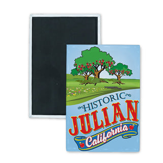 Julian  California   Historic Apple Grove in Diamond Shape Rectangle Badge Magnet