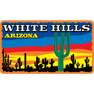 White Hills Arizona Desert Sunset Rectangle Sticker