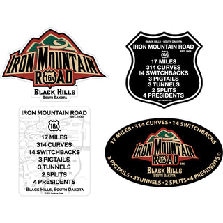 Spokane Creek Cabins & Campground   Iron Mountain Road Logos 4UP Sticker