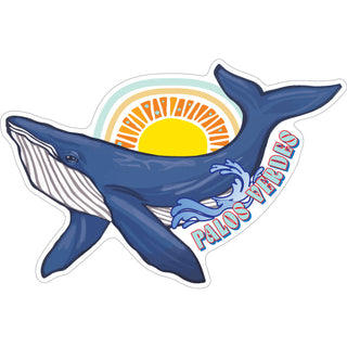 Palos Verdes   Whale with Sun Sticker