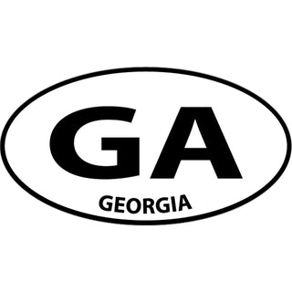 OK4 Georgia GA Euro Oval Sticker