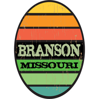 OK3 Branson Wide Stripes Oval Sticker