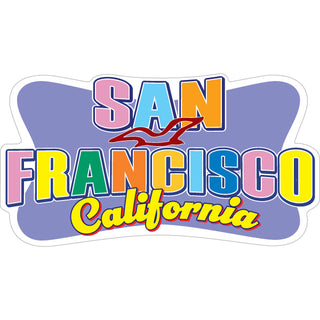 San Francisco  CA   Multi Colored Block Letters Sticker