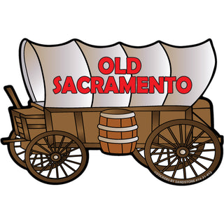 OK4 Old Sacramento Covered Wagon small 00031 Sticker
