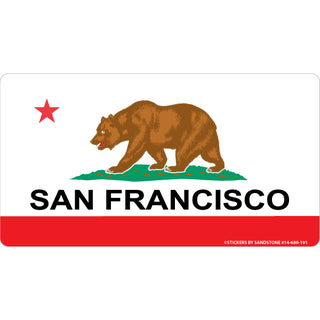 OK4 San Francisco on California Flag (00680) Sticker