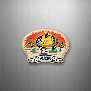 Palm Springs  California   Kokopelli Desert Scene 3D Magnet