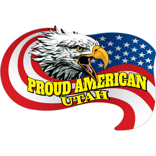 OK4 Utah Proud American Eagle and Flag Sticker