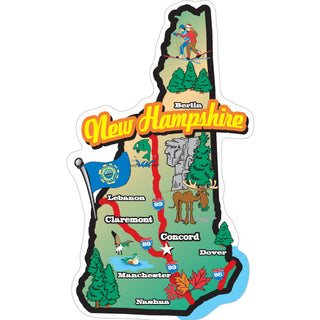 New Hampshire Map Sticker