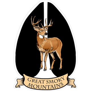 OK4 GREAT SMOKY deer hoofprint Sticker