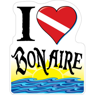 Bonaire   Wide Heart Anchor Sticker