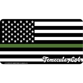 Temecula  CA Military Tribute American Flag Sticker